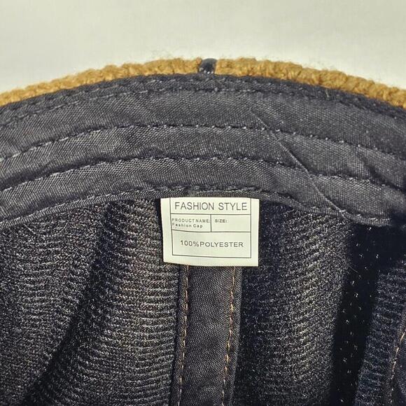 Jamont Men's Knit Flat Padded Warm Beret Caps Casual Wool And Leather Hat - Picture 12 of 12